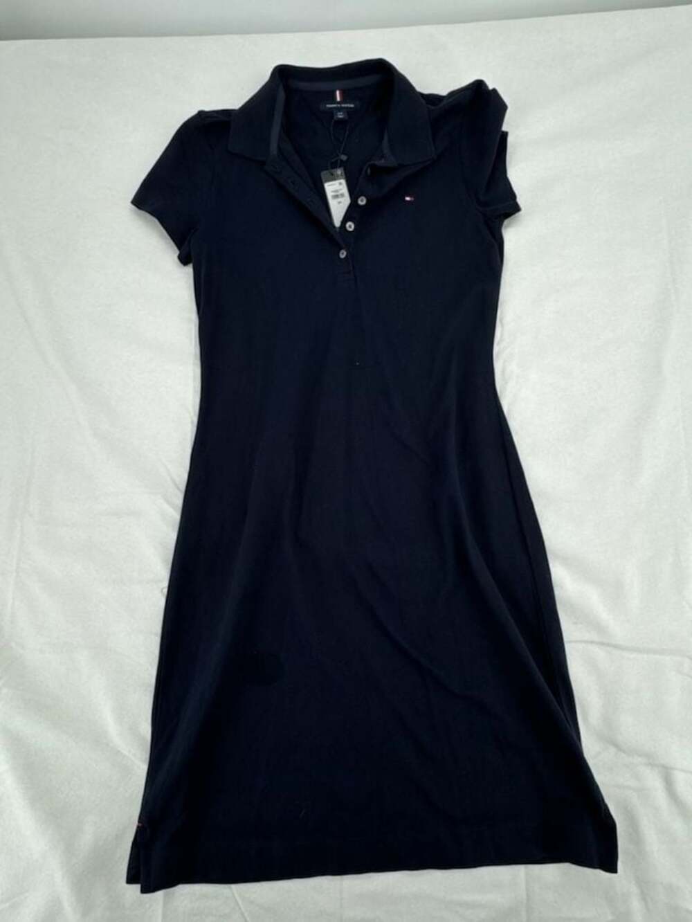 Tommy Hilfiger Women's Core Classic Fit Short Sleeve Polo Dress in Navy